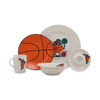 5-delni otroški jedilni set iz porcelana Kütahya Porselen Basketball