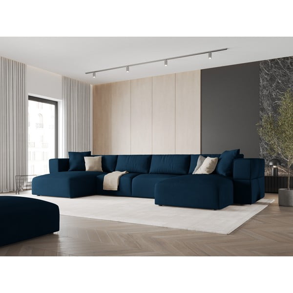 Modra kotna sedežna garnitura (v obliki črke "U") Esther – Milo Casa-image-1