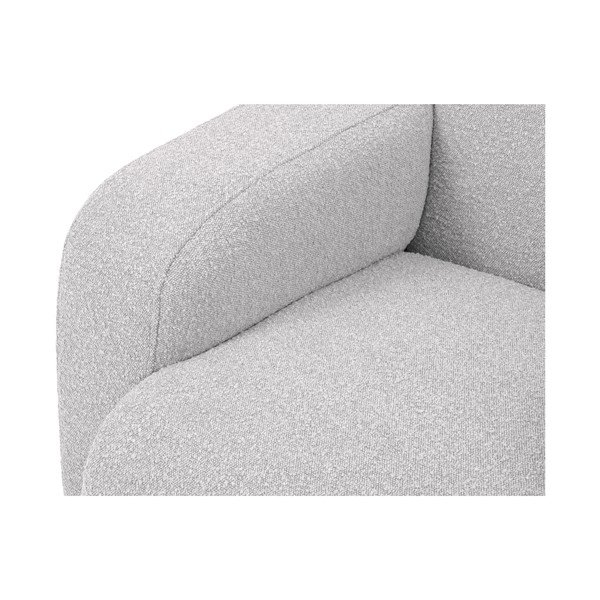 Svetlo siva kotna sedežna garnitura iz tkanine bouclé (desni kot) Molino – Micadoni Home-image-1