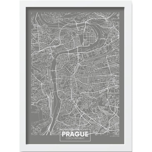 Plakat z okvirjem 40x55 cm Prague – Wallity