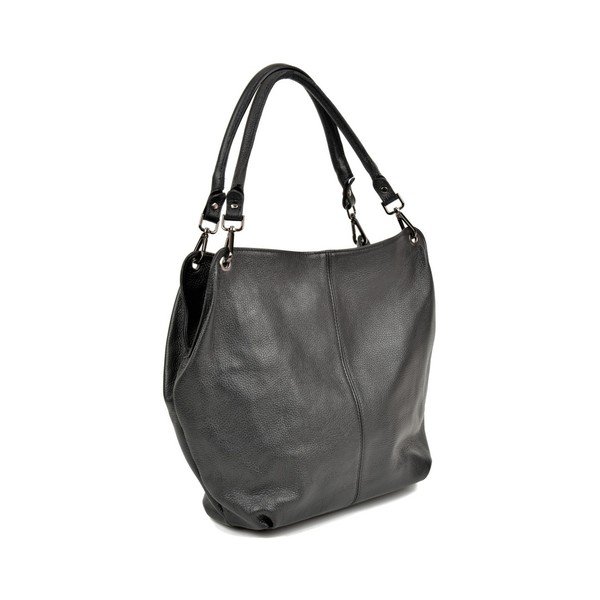 Črna usnjena torbica Anna Luchini Sally-image-1