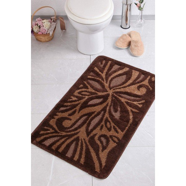 Rjava kopalniška preproga 60x100 cm Lotus – Foutastic