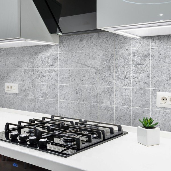 Komplet 24 stenskih nalepk Ambiance Cement Tile Stickers With Stones Effect, 10 x 10 cm-image-1