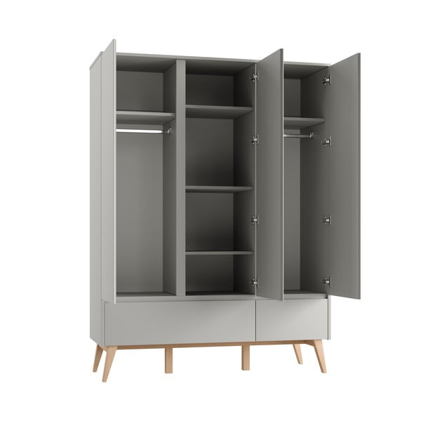 Siva otroška garderobna omara 149x52,5 cm Swing – Pinio-image-4