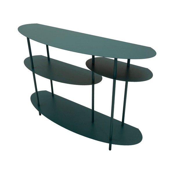Zelenomodra kovinska stranska mizica 34x118 cm Saturn – Mauro Ferretti-image-3