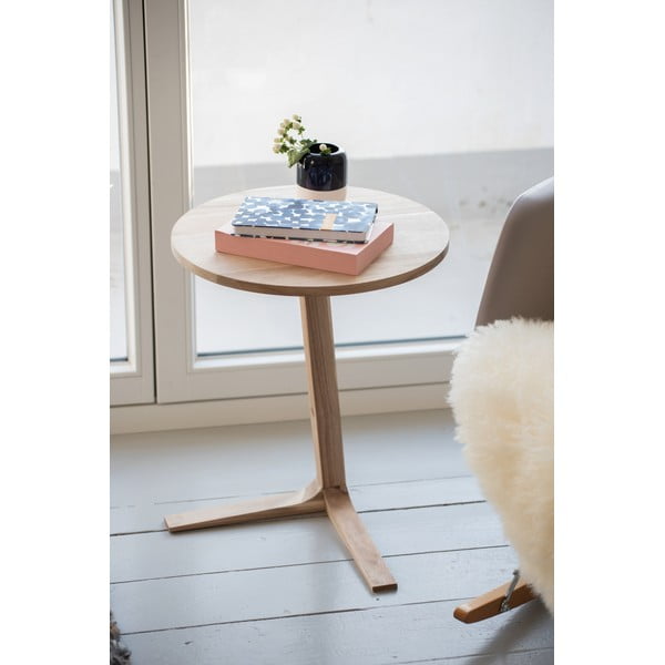 Okrogla stranska mizica iz masivne akacije ø 40 cm Acina – Wenko-image-1