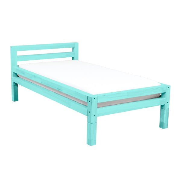 Turkizna smrekova enojna postelja Benlemi Single, 90 x 160 cm-image-1