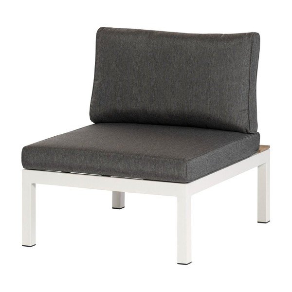 Siv kovinski vrtni fotelj La Vida – Exotan