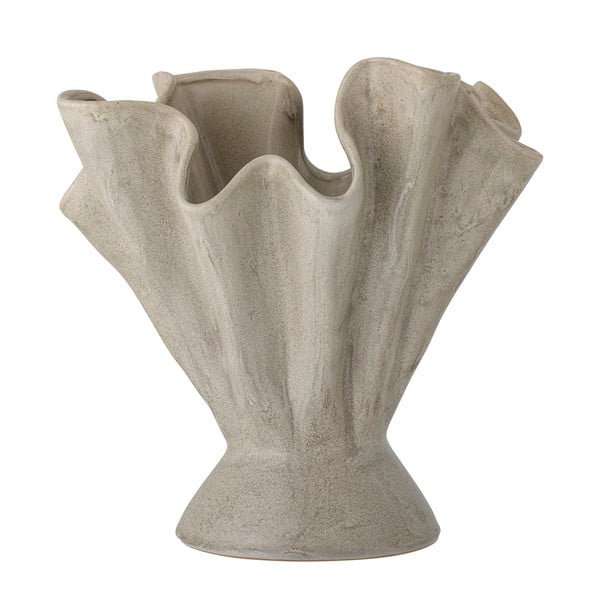 Bež lončena ročno izdelana vaza Plier – Bloomingville