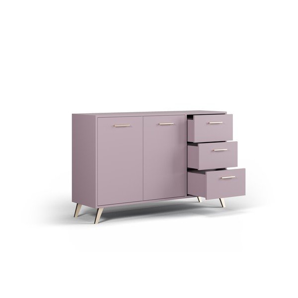 Roza nizka komoda 140x86 cm Burren - Cosmopolitan Design-image-4