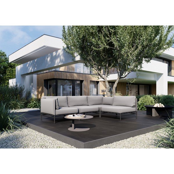 Svetlo siv vrtni modularni kavč 234 cm Dandy – Sit Sit-image-1