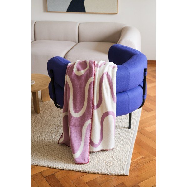 Rožnata odeja 150x200 cm Swirl – noo.ma-image-1