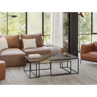Mizice z mizno ploščo v orehovem dekorju  v kompletu 3 ks 70x110 cm Titan – Marckeric
