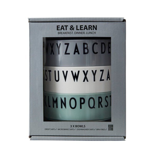 Komplet 3 skodelic Design Letters Breakfast. Dinner. Lunch.-image-2