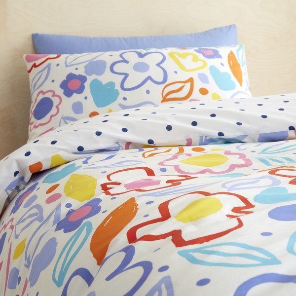 Bombažna otroška posteljnina 200x135 cm Blomme Floral - Pineapple Elephant-image-2