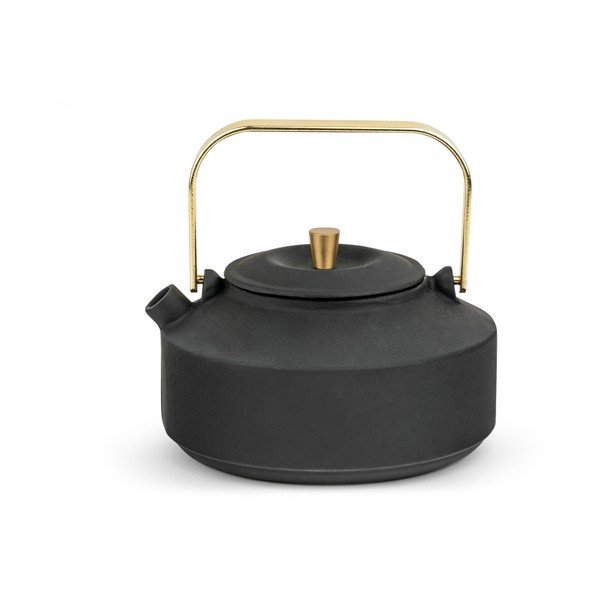 Črn čajnik iz litega železa s cedilom 1 l Shangdong – Bredemeijer