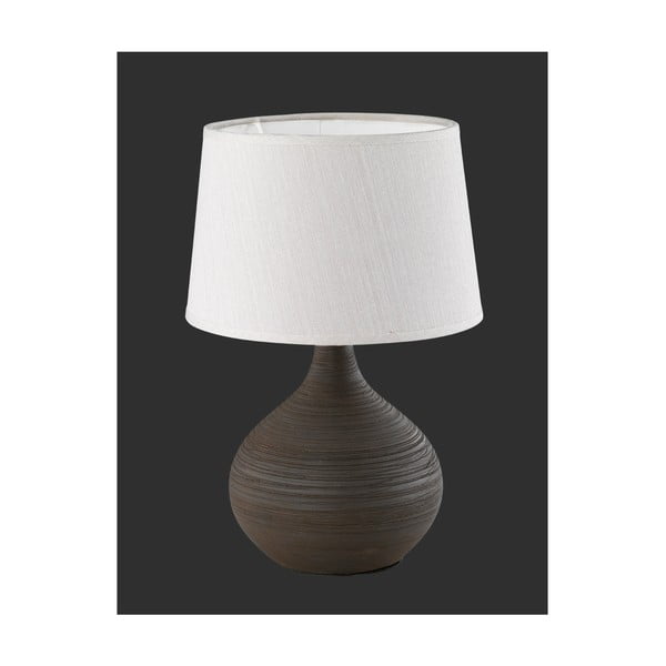 Temno rjava namizna svetilka iz keramike in blaga Reality Martin, višina 29 cm-image-4