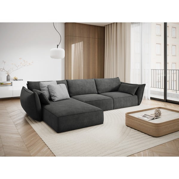 Siv kotni kavč (levi kot) Vanda - Mazzini Sofas-image-1