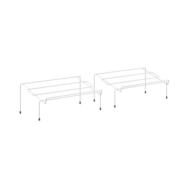 Komplet 2 belih stojal za čevlje iz nerjavečega jekla Metaltex Cipok-image-4