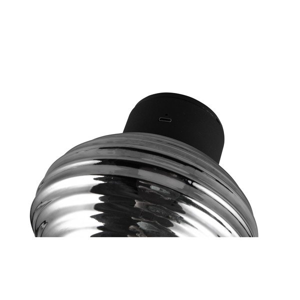 Temno siva steklena LED stenska svetilka na USB ø 15,5 cm Earl – Reality-image-4