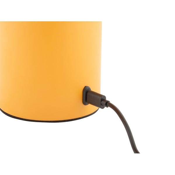 Oker rumena LED zatemnitvena namizna svetilka s kovinskim in steklenim senčilom (višina 29,5 cm) Camp – Leitmotiv-image-3