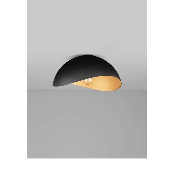Mat črna/v zlati barvi kovinska stropna svetilka Opsi – Nova Luce-image-2