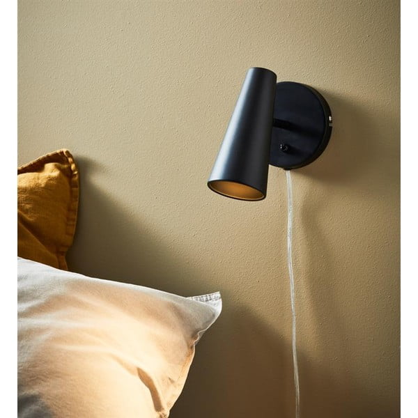 Črna stenska svetilka Markslöjd Crest, višina 17 cm-image-1