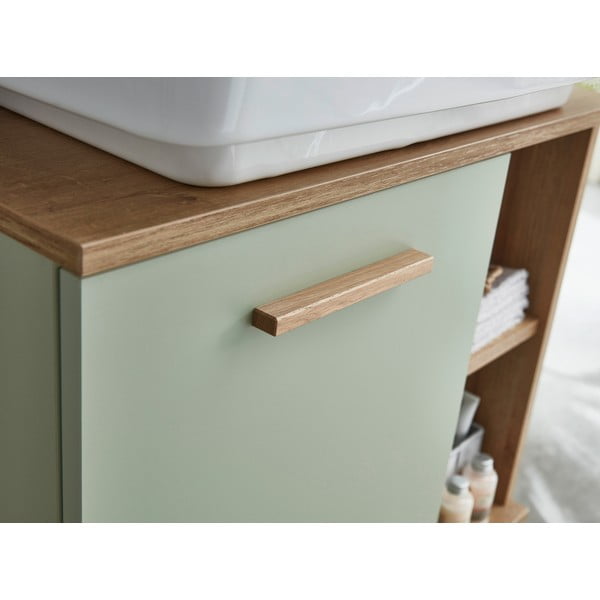Zelena omarica za pod umivalnik v hrastovem dekorju 61x65 cm Set 963 - Pelipal-image-1