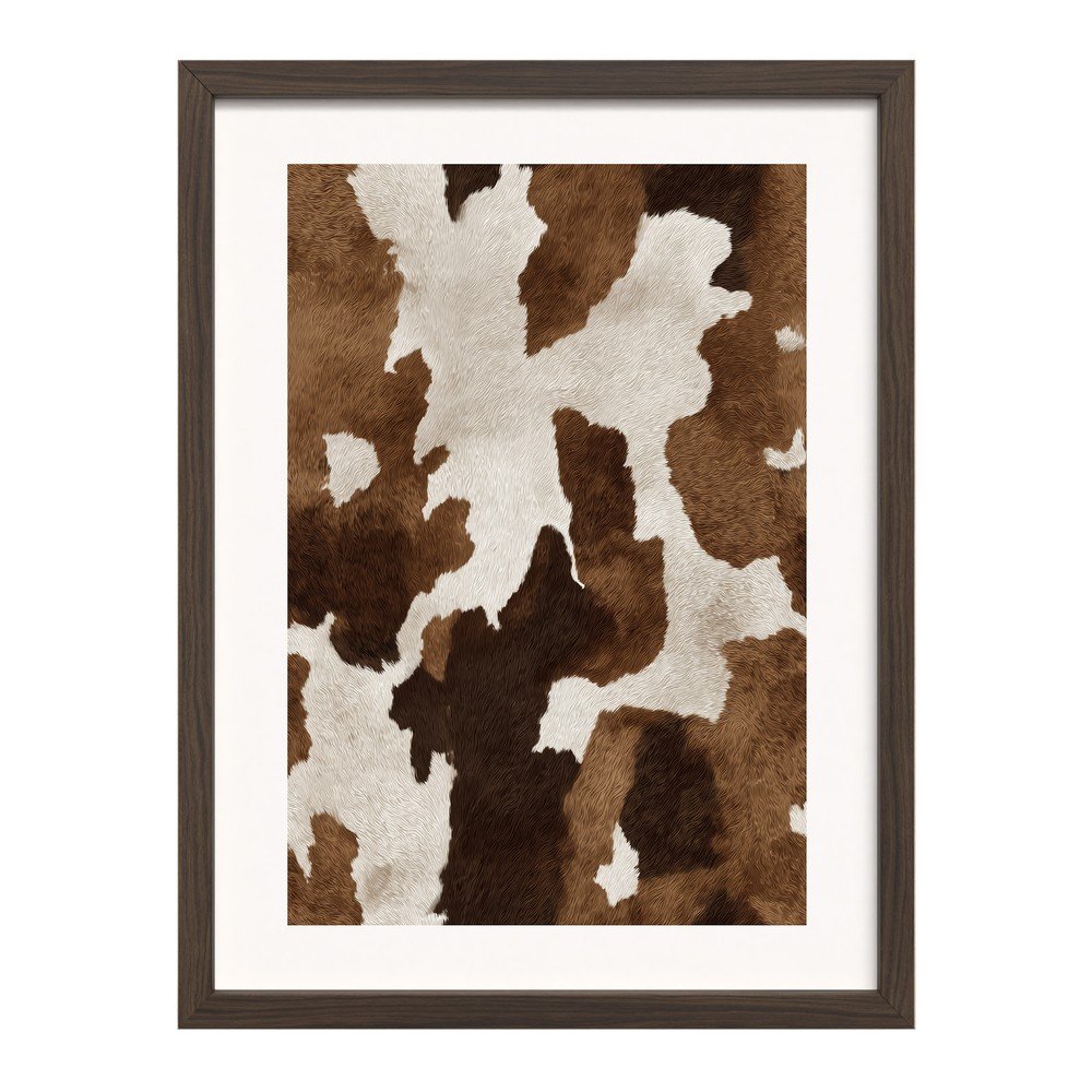 Tiskana slika z okvirjem 30x40 cm Cowhide