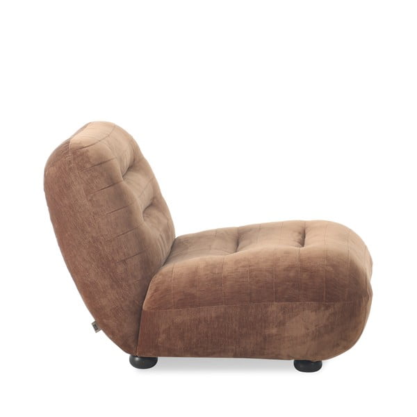 Rjav žameten fotelj Wyatt – Dutchbone-image-3