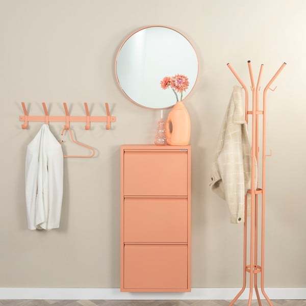 Rožnato-oranžen kovinski stenski obešalnik 70 cm Dexter – Spinder Design-image-1