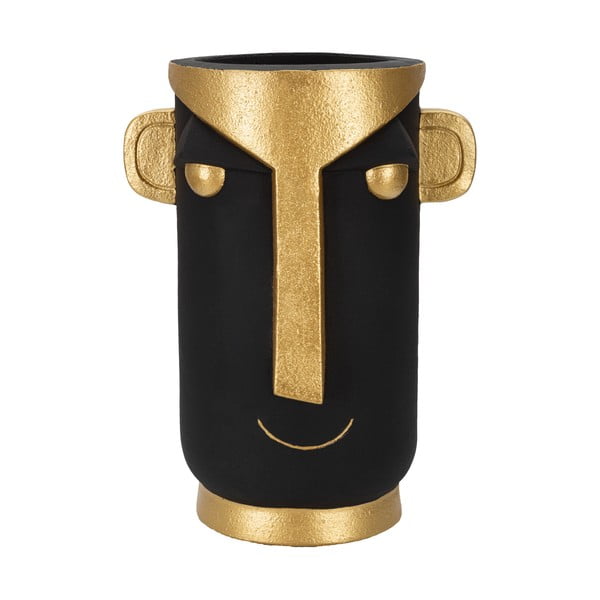 Črna/zlata visoka vaza iz poliresina 40 cm Tribal – Mauro Ferretti