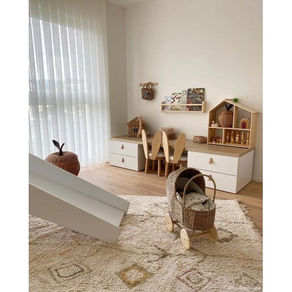 Bež pralna ročno tkana bombažna preproga 170x240 cm Kaarol Earth – Lorena Canals-image-1