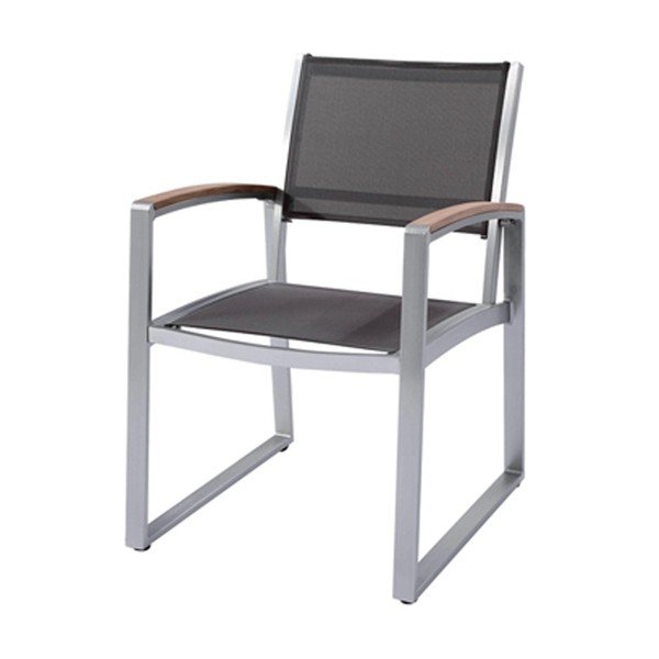 Siv vrtni fotelj Ava – Garden Pleasure-image-1