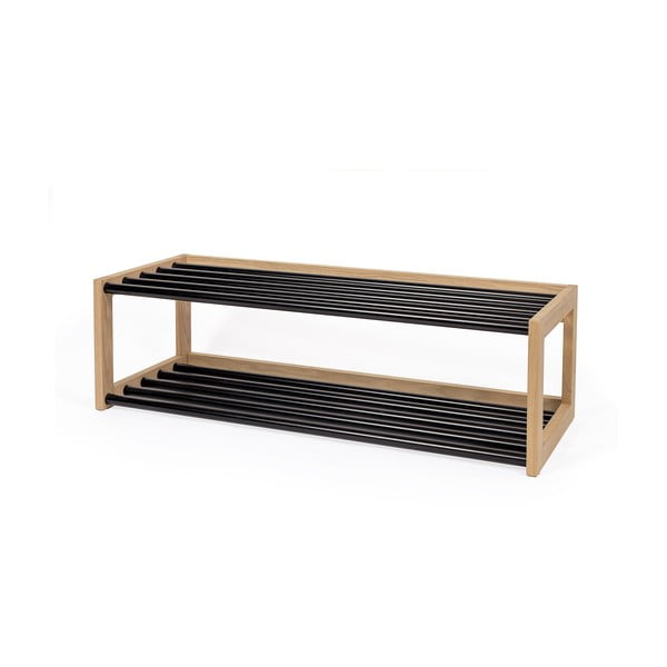 Črno kovinsko stojalo za čevlje - Woodman-image-2