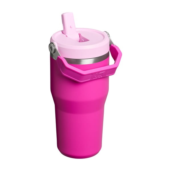 Rožnata termovka iz nerjavečega jekla 600 ml IceFlow™ Flip Straw 2.0 Tumbler Violet Blossom – Stanley-image-2