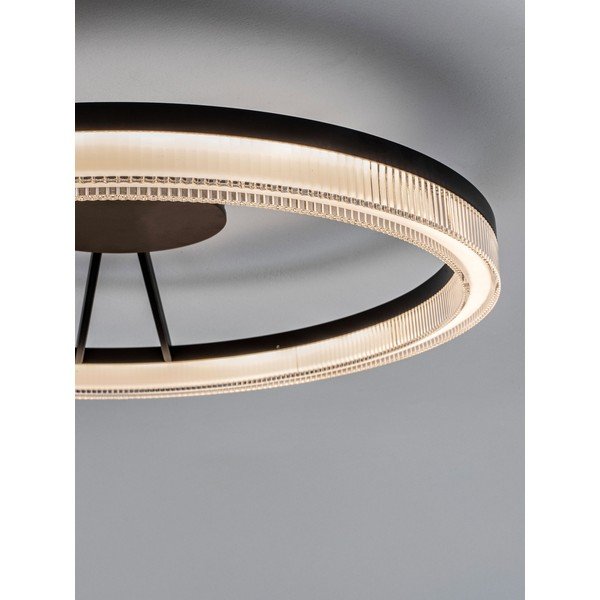 Mat črna aluminijasta LED zatemnitvena stropna svetilka s senčilom iz akrilnega stekla Lonela – Nova Luce-image-1