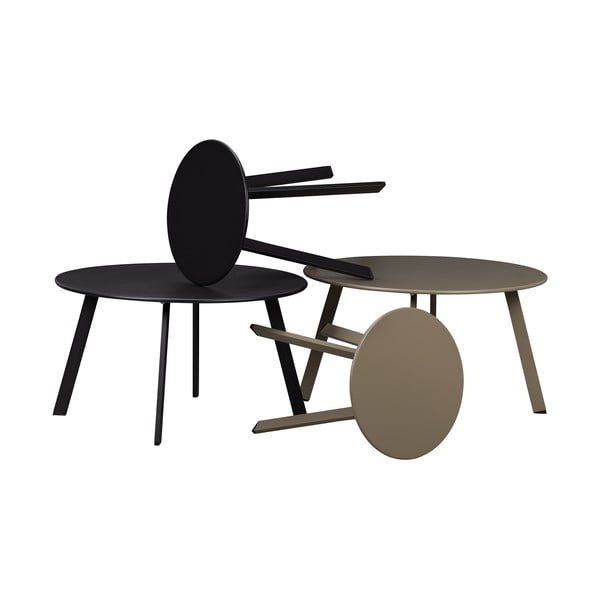 Črna vrtna mizica WOOOD Fer, ø 70 cm-image-4