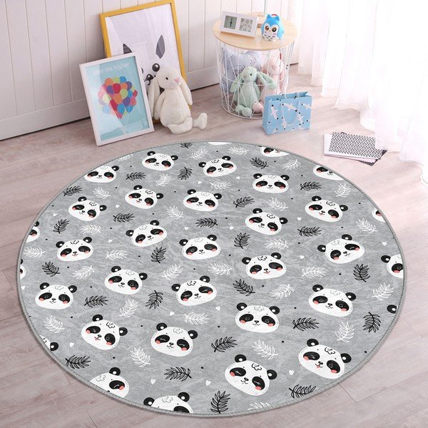 Siva otroška preproga ø 120 cm Comfort – Mila Home-image-2