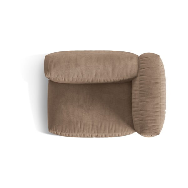 Svetlo rjav žameten modul za sedežno garnituro (desni kot) Martina – Micadoni -image-3