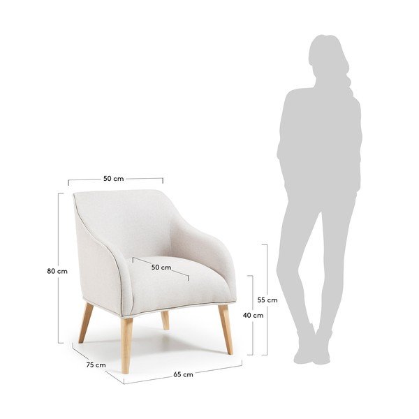 Bež fotelj Kave Home Lobby-image-4