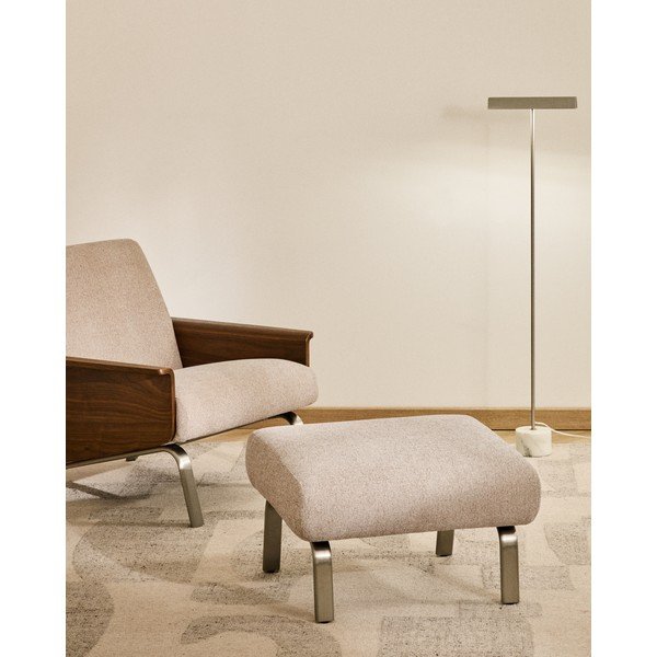 Svetlo rjav tabure iz šenilje Amsen – Kave Home-image-4