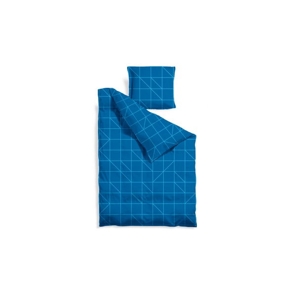 Razširjeno posteljno perilo Turquoise Geometric, 140x220 cm