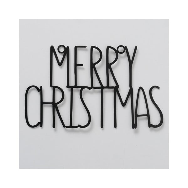Črna božična stenska dekoracija Boltze Merry Christmas