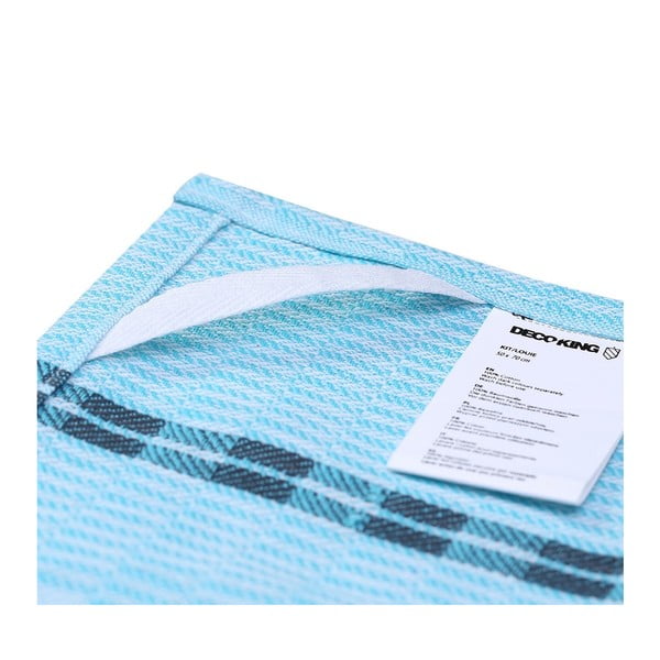 Komplet 10 turkizno-sivih bombažnih krp DecoKing Louie, 50 x 70 cm-image-2