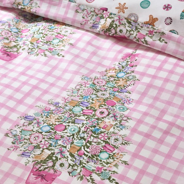 Rožnata enojna posteljnina 135x200 cm Sweets and Treats – Catherine Lansfield-image-4