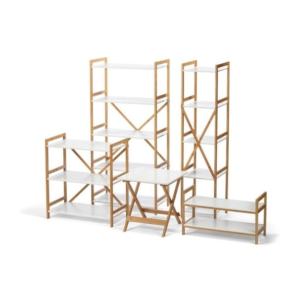 Bel regal iz bambusa s 5 policami Bonami Essentials Lora-image-1