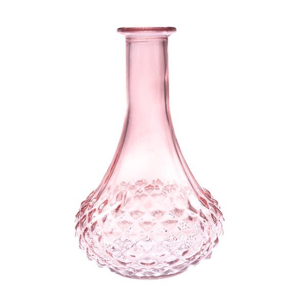 Rožnata steklena vaza (višina 21 cm) – Dakls