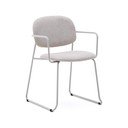 Bež kovinski jedilni stol z nasloni za roke Meli – Kave Home