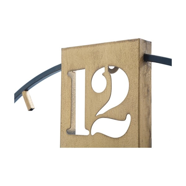 Črna stenska ura z detajli v zlati barvi Mauro Ferretti Goldy, ø 60 cm-image-2